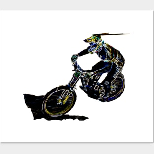 mtb downhill Posters and Art